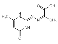 2-((4-hydroxy-6-methyl-2-pyrimidinyl)hydrazono)propanoic acid Structure