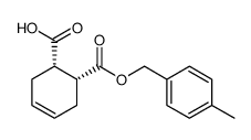 4-Cyclohexene-1,2-dicarboxylic acid, 1-[(4-methylphenyl)methyl] ester, (1R,2S)结构式