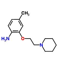 4-Methyl-2-[2-(1-piperidinyl)ethoxy]aniline结构式