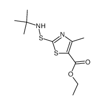 2-tert-butylaminomercapto-4-methyl-thiazole-5-carboxylic acid ethyl ester结构式