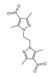 3,5,3',5'-tetramethyl-4,4'-dinitro-1H,1'H-1,1'-ethane-1,2-diyl-bis-pyrazole结构式