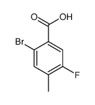 2-溴-5-氟-4-甲基苯甲酸结构式