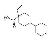 4-cyclohexyl-1-ethylcyclohexane-1-carboxylic acid结构式