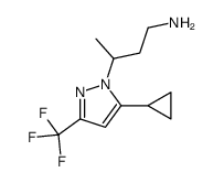 3-[5-Cyclopropyl-3-(trifluoromethyl)-1H-pyrazol-1-yl]-1-butanamin e Structure