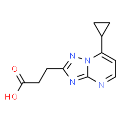 3-(7-Cyclopropyl-[1,2,4]triazolo[1,5-a]pyrimidin-2-yl)propanoic acid picture