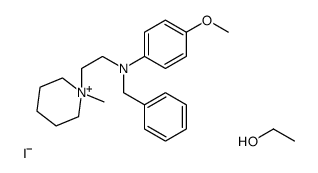 N-benzyl-4-methoxy-N-[2-(1-methylpiperidin-1-ium-1-yl)ethyl]aniline,ethanol,iodide Structure