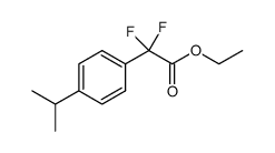 ethyl difluoro[4-(propan-2-yl)phenyl]acetate结构式