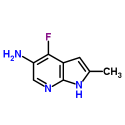 4-fluoro-2-methyl-1H-pyrrolo[2,3-b]pyridin-5-amine Structure