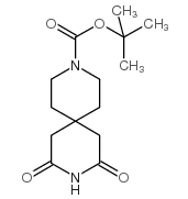 3,9-Diazaspiro[5.5]undecane-3-carboxylic acid, 8,10-dioxo-, 1,1-dimethylethyl ester Structure