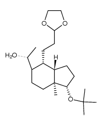 1-((1S,3aS,4R,7aS)-4-(2-(1,3-dioxolan-2-yl)ethyl)-1-(tert-butoxy)-7a-methyloctahydro-1H-inden-5-yl)ethanol Structure