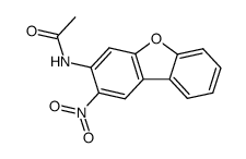 N-(2-nitro-dibenzofuran-3-yl)-acetamide结构式