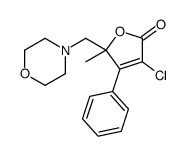 3-chloro-5-methyl-5-(morpholin-4-ylmethyl)-4-phenyl-furan-2-one结构式