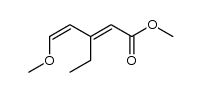 (2E,4Z)-methyl 3-ethyl-5-methoxypenta-2,4-dienoate结构式