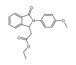 ethyl (N-p-methoxyphenyl-isoindolin-1-on-3-yl)acetate结构式