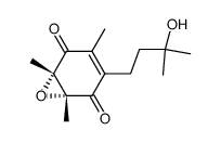 1,1-dimethyl-3-(2,3-epoxy-2,3,5-trimethylbenzoquinon-6-yl)propanol结构式