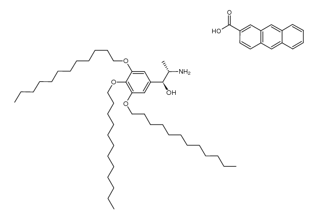 (1S,2S)-2-amino-1-(3,4,5-tris(dodecyloxy)phenyl)propan-1-ol anthracene-2-carboxylate结构式