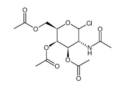 N-ACETYL-1-CHLORO-3,4,6-TRI-O-ACETYL-GALACTOSAMINIDE结构式