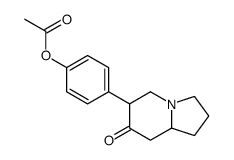 [4-(7-oxo-2,3,5,6,8,8a-hexahydro-1H-indolizin-6-yl)phenyl] acetate结构式