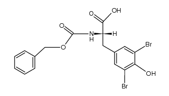 (2S)-2-benzyloxycarbonylamino-3-(3,5-dibromo-4-hydroxyphenyl)propionic acid Structure