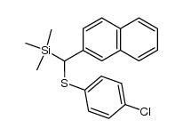 (((4-chlorophenyl)thio)(naphthalen-2-yl)methyl)trimethylsilane Structure