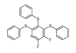 2,3-difluoro-4,5,6-tris(phenylsulfanyl)pyridine结构式