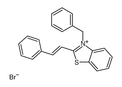 3-benzyl-2-(2-phenylethenyl)-1,3-benzothiazol-3-ium,bromide结构式