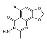 1,3-Dioxolo[4,5-h]quinazolin-6(7H)-one,7-amino-5-bromo-8-methyl-结构式