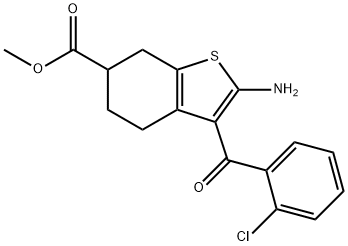 benzo[b]thiophene-6-carboxylic acid, 2-amino-3-(2-chlorobenzoyl)-4,5,6,7-tetrahydro-, methyl ester picture