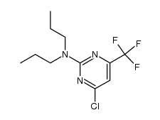 4-Chloro-2-N,N-di-n-propylamino-6-trifluoromethylpyrimidine结构式