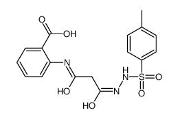 2-[[3-[2-(4-methylphenyl)sulfonylhydrazinyl]-3-oxopropanoyl]amino]benzoic acid Structure