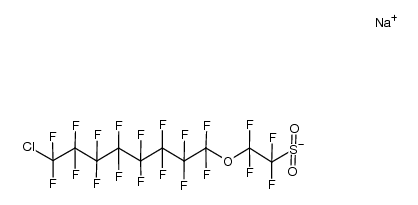 sodium 3-oxa-11-chloro-1,1,2,2,4,4,5,5,6,6,7,7,8,8,9,9,10,10,11,11-eicosafluoroundecanesulfinate Structure