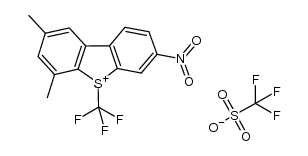 2,4-dimethyl-7-nitro-5-(trifluoromethyl)dibenzo[b,d]thiophenium trifluoromethanesulfonate Structure