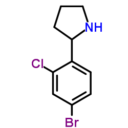 2-(4-Bromo-2-chlorophenyl)pyrrolidine Structure