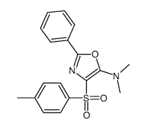 N,N-dimethyl-4-(4-methylphenyl)sulfonyl-2-phenyl-1,3-oxazol-5-amine结构式