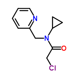 2-Chloro-N-cyclopropyl-N-(2-pyridinylmethyl)acetamide结构式