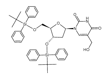 3',5'-di-O-(tert-butyldiphenyl)silyl-α-hydroxythymidine Structure