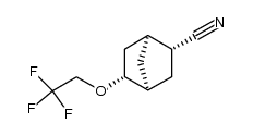 (1S,2R,4S,5R)-5-(2,2,2-trifluoroethoxy)bicyclo[2.2.1]heptane-2-carbonitrile结构式