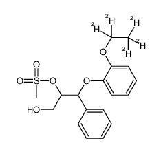 (2RS,3RS)-3-(2-Ethoxy-d5-phenoxy)-2-mesyloxy-3-phenyl-1-propanol结构式