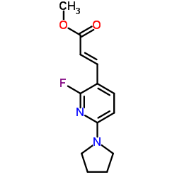 Methyl (2E)-3-[2-fluoro-6-(1-pyrrolidinyl)-3-pyridinyl]acrylate Structure