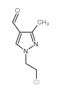 1-(2-chloroethyl)-3-methylpyrazole-4-carbaldehyde结构式