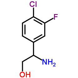 2-Amino-2-(4-chloro-3-fluorophenyl)ethanol结构式