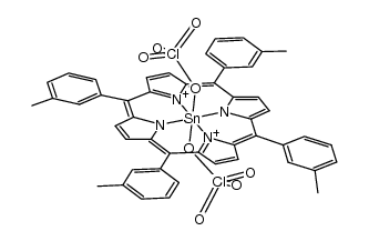 Sn(tetra-m-tolylporphyrin)(ClO4)2 Structure