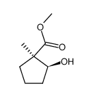 (1R,2S)-methyl 1-methyl-2-hydroxycyclopentanecarnoxylate结构式