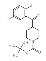 4-(5-氯-2-氟苯甲酰基)哌啶-1-羧酸叔丁酯结构式