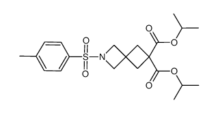 diisopropyl 2-((4-methylphenyl)sulfonyl)-2-azaspiro[3.3]heptane-6,6-dicarboxylate structure