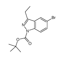 TERT-BUTYL 5-BROMO-3-ETHYL-1H-INDAZOLE-1-CARBOXYLATE结构式