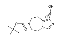 7-(叔-丁氧羰基)-6,7,8,9-四氢-5H-咪唑并[1,5-d][1,4]二氮杂卓-1-羧酸结构式