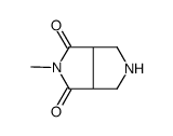 (3aR*,6aS*)-2-methyltetrahydropyrrolo[3,4-c]pyrrole-1,3(2H,3aH)-dione(SALTDATA: HCl)结构式