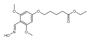 ethyl 5-(4-hydroximinomethyl-3,5-dimethoxyphenoxy)valerate结构式