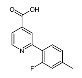 2-(2-fluoro-4-methylphenyl)pyridine-4-carboxylic acid Structure